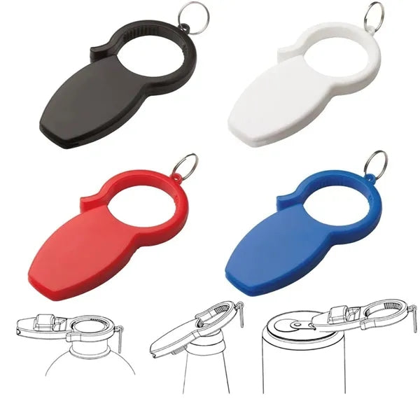 3-in-1 Bottle Opener Keychain Can Tab Lifter Pull Helper