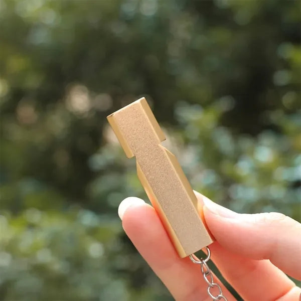 Dual-Tube High Frequency Emergency Survival Whistle Keychain