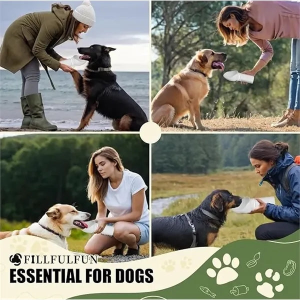 Silicone Dog Water Bottle Portable Bowl