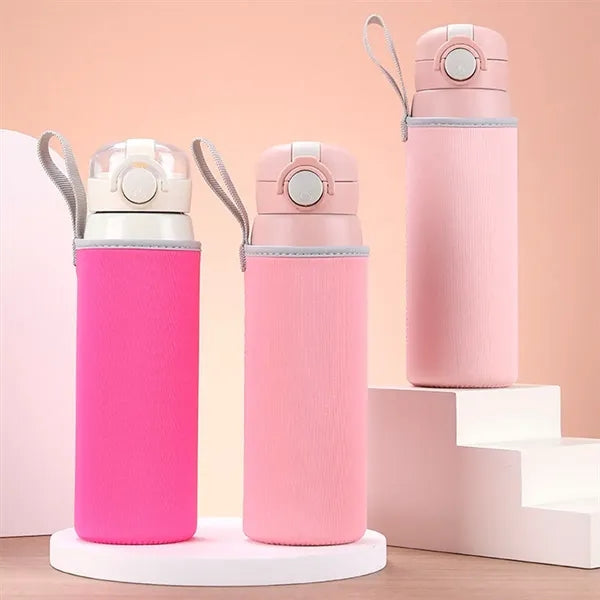 Portable Water Bottle Sleeve w/ Handle Shockproof Cup Cover