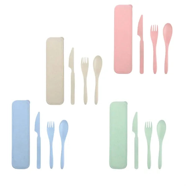 PP Natural Wheat Straw Cutlery Set
