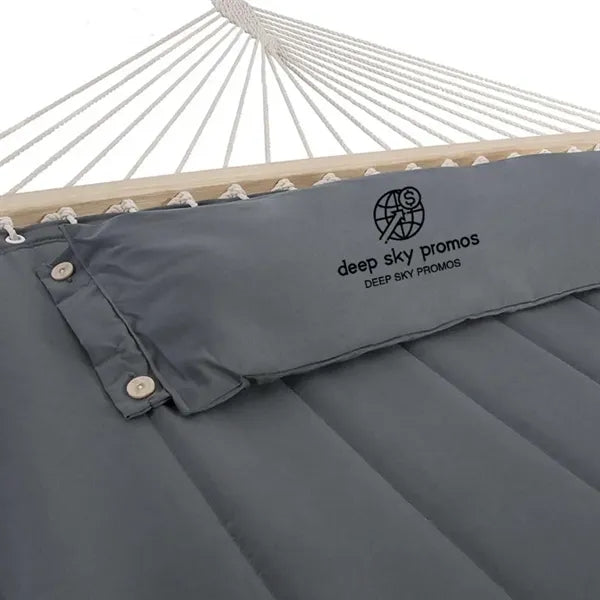 Portable Double Hammock With Curved Spreader Bar