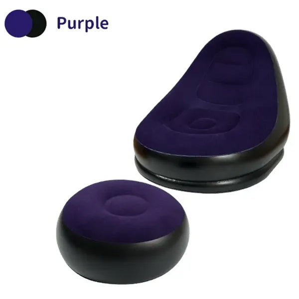 Portable Inflatable Sofa Chair with Footrest