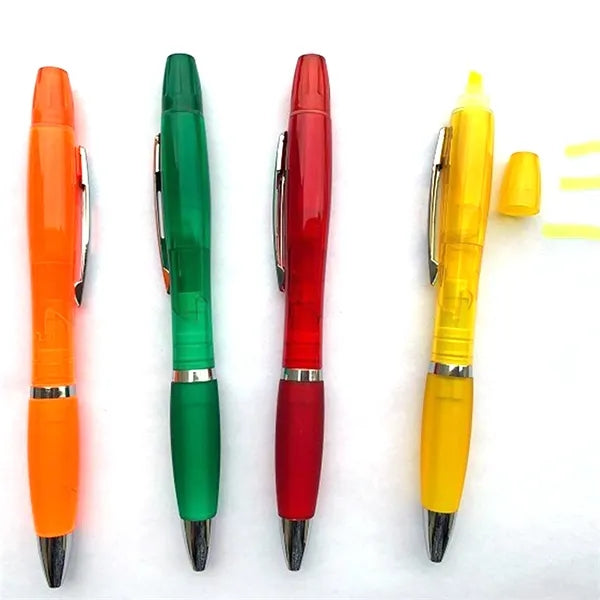Ballpoint Pen with Highlighter Tips