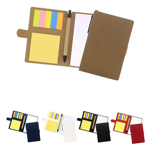 Office Sticky Notes Notebook Bundle with Attached Pen