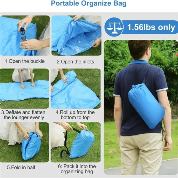 Waterproof Anti-Air Leaking Pouch Couch Air Chair for Outdoo