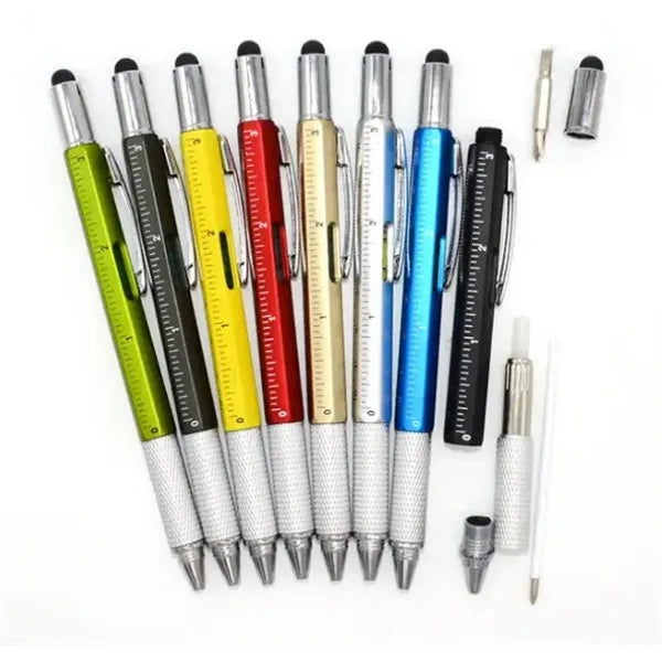 Multi Functional 6 In 1 Plastic Ballpoint Pen