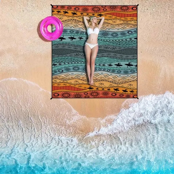 Travel Beach Blanket With Carry Bag