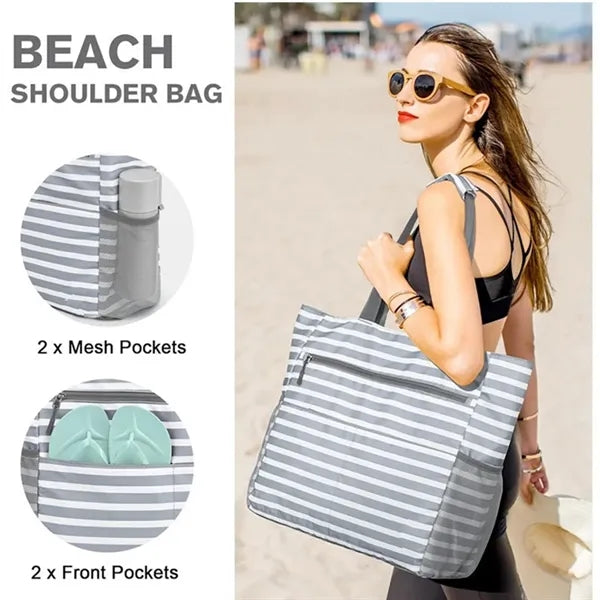 Large Capacity Foldable Beach Tote Bag