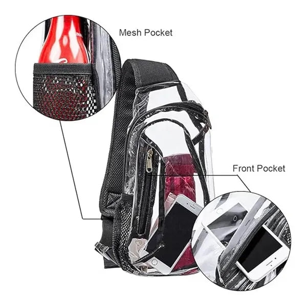 Clear PVC Crossbody Chest Bag