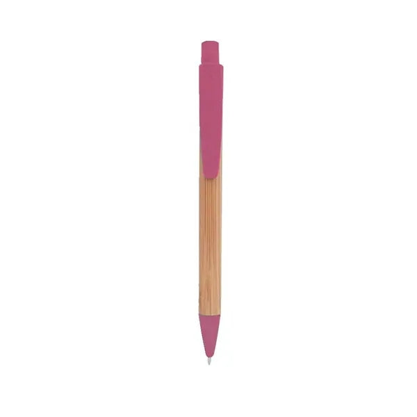 Bamboo Wheat Plunger-Action Pen