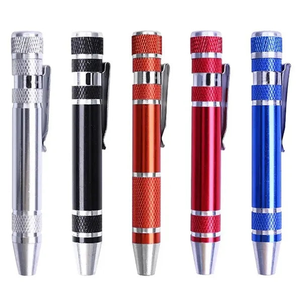 Compact 8-in-1 Screwdriver Pen w/ Magnetic Tips for DIY