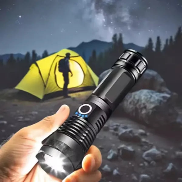 Rechargeable High Power Flashlight with Long Battery Life