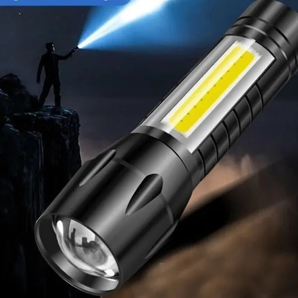 Rechargeable LED Flashlight with COB Side Light