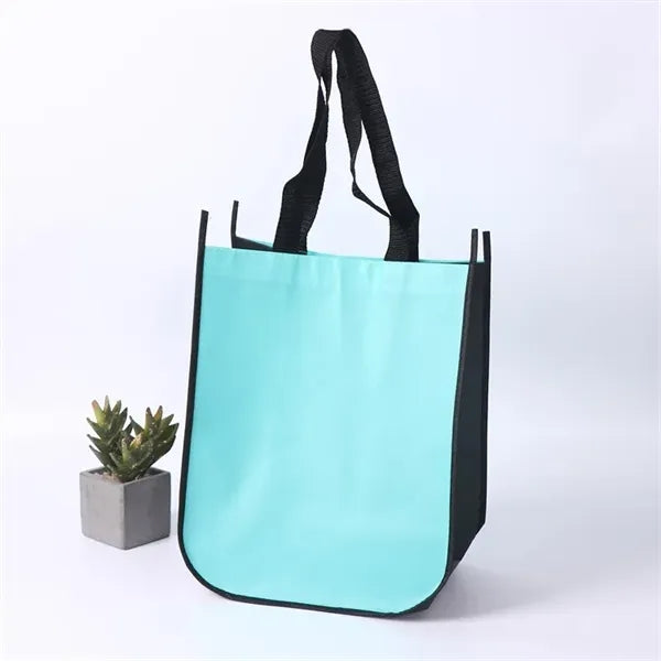 Laminated Non-Woven Tote Bag w/ Rounded Corners for Shopping