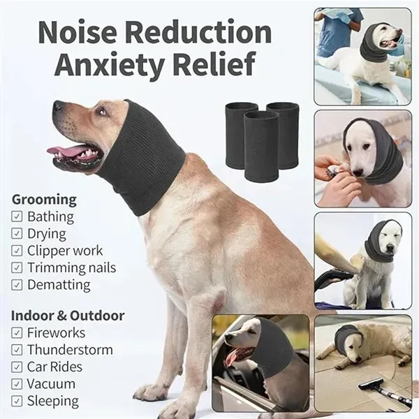 Dog Calming Hoodie Quiet Head Cover Sleeves for Noise Bath