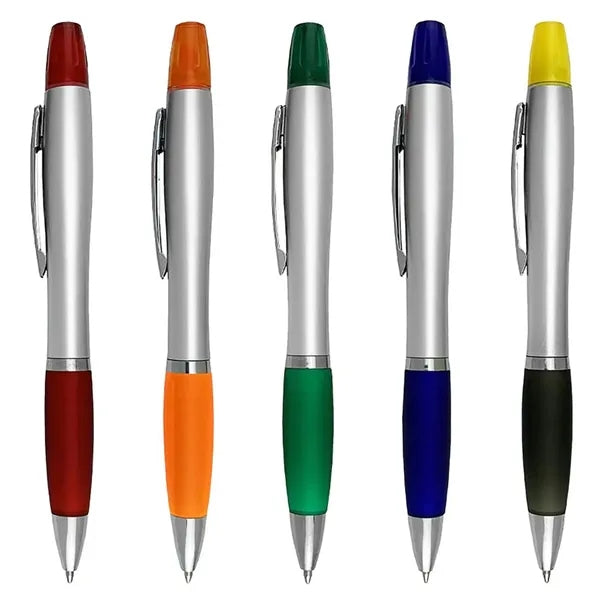 Highlighter with Ballpoint Pen Combo