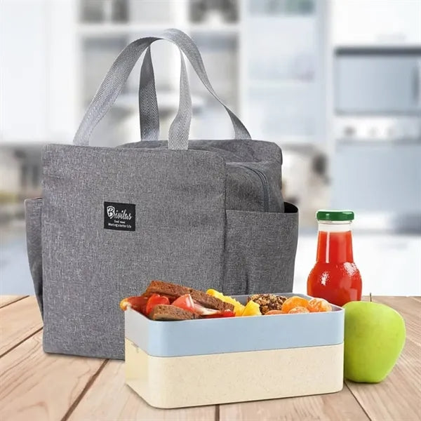 Insulated Lunch Tote Bag w/ Zipper for Work and Outdoor Use
