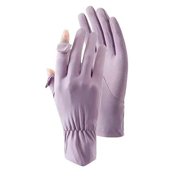 Uv Protection Full Finger Cycling Glove For Women
