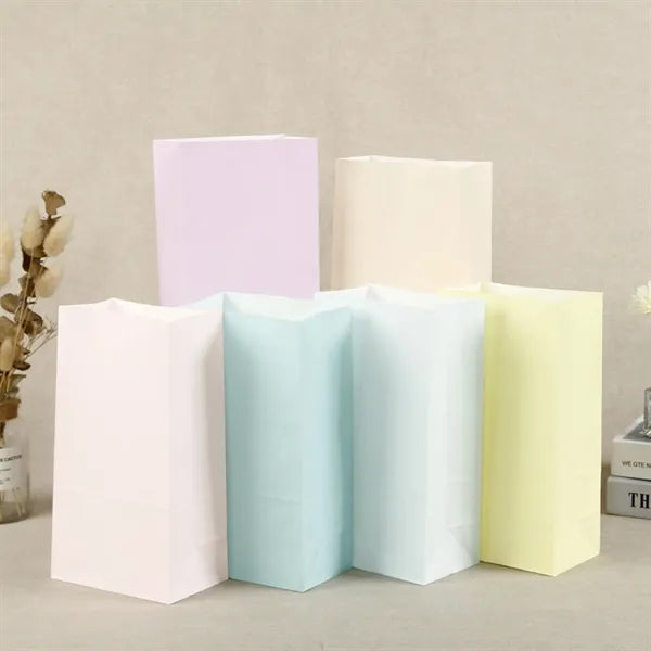 Colorful kraft paper bag without handle