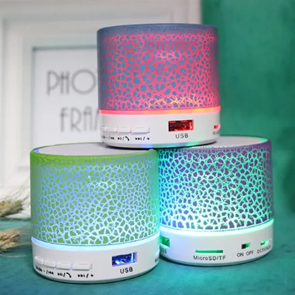 Mini Bluetooth Speaker with LED Light and Bass