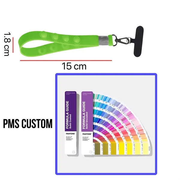 2-In-1 Push Pop Stress Reliever Phone And Keychain Wristlet