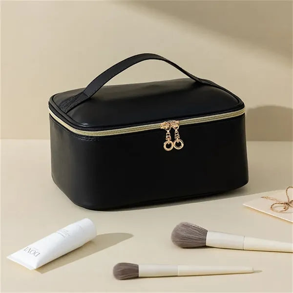 PU Pink White Cosmetic Bags for Women