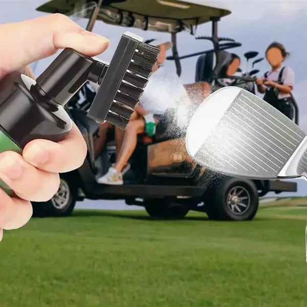 Portable Golf Club Cleaning Brush with Retractable Cord