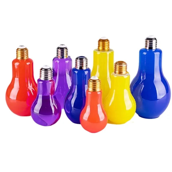 8oz Plastic Candy Jars Fillable Light Bulb Containers
