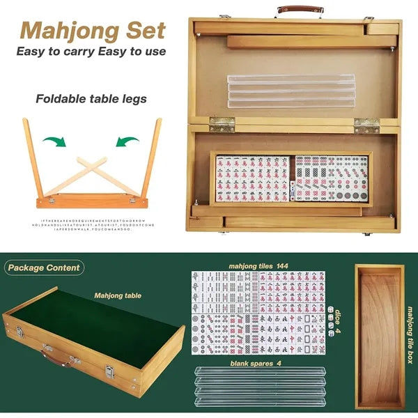 Foldable Mahjong Table All in One Racks