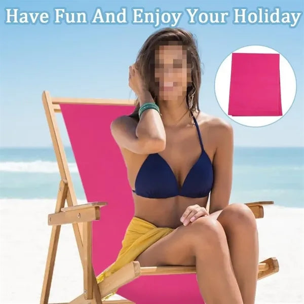 55" Custom Wooden Beach Lounger Chair w/Large Imprint Area
