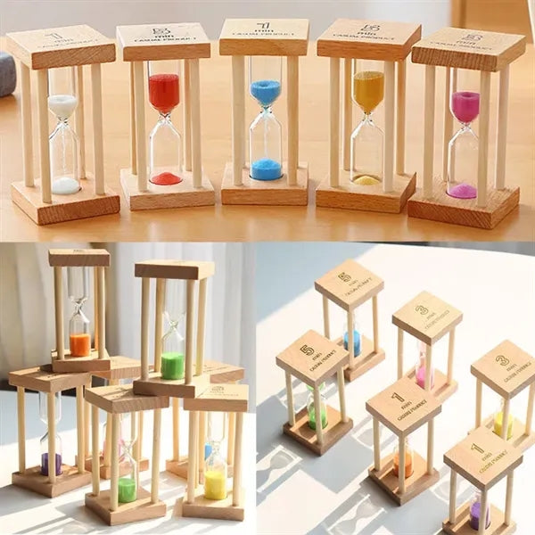5min Wooden Frame Square Hourglass