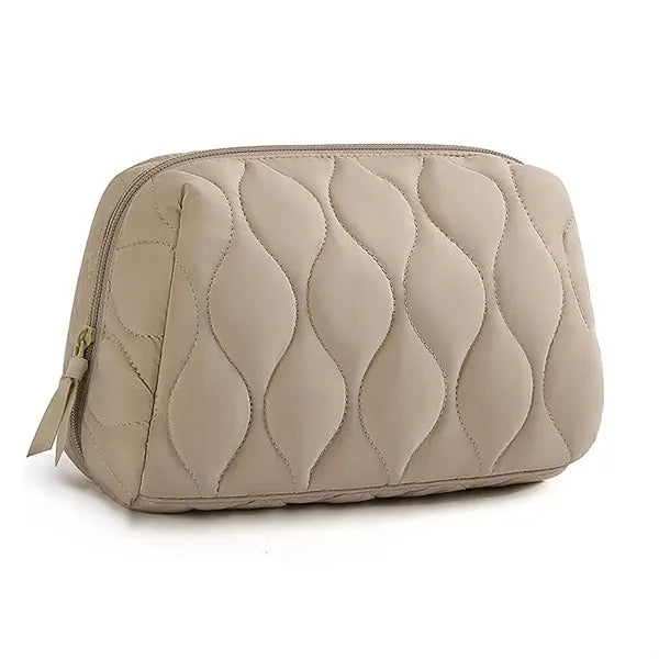 Quilted Travel Makeup Bag
