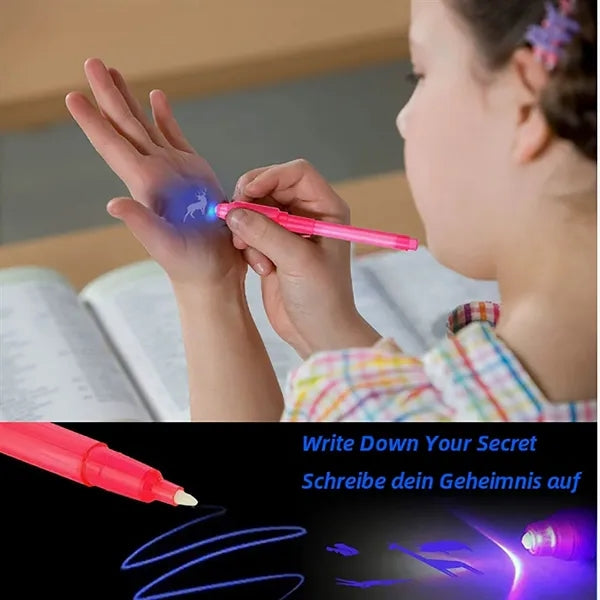 Invisible Ink Pens with UV Light for Kids