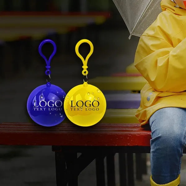 Keychain Ball Poncho Disposable Raincoat
