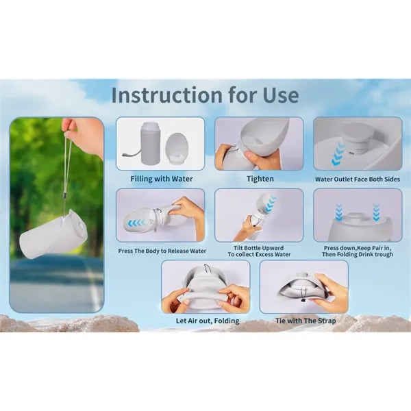 Portable Silicone Pet Water Bottle