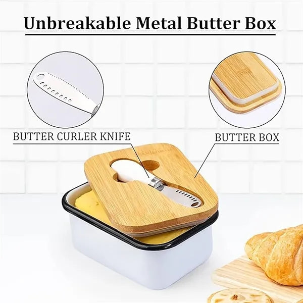 Iron Butter Sealed Storage Jar Home Cheese Box Set