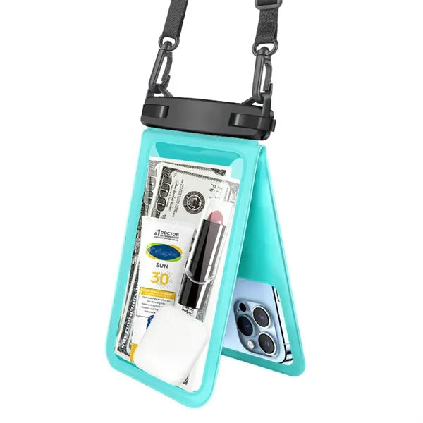 7" Waterproof Double Space Phone Pouch with Touch Screen