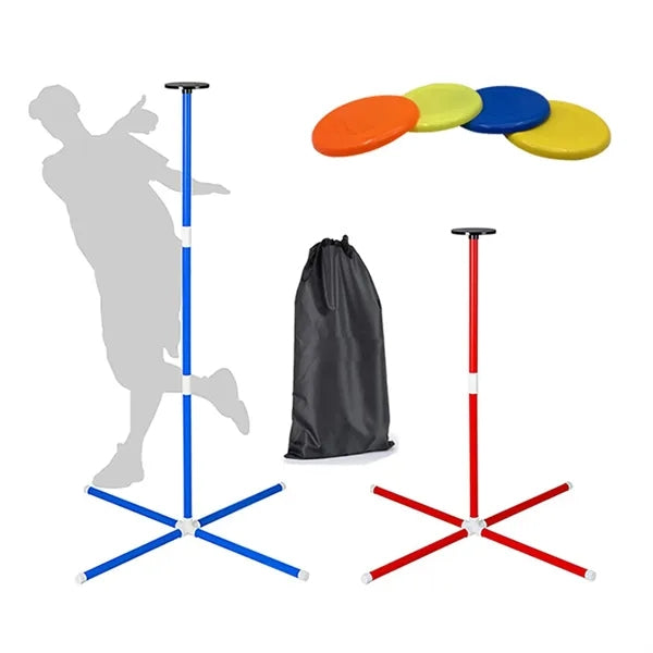 Flying Disc Game Set with Stand Easy Assembly