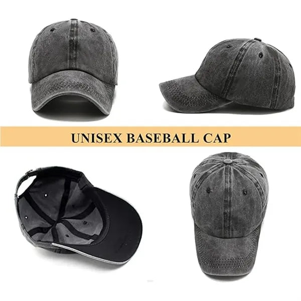 Washed Denim Baseball Cap
