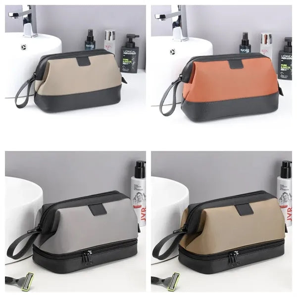 Business Gift Upscale Toiletry Bag for Man Double Layer