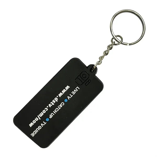 3.5" 2D Rubber / Soft PVC Key Tag Keychains