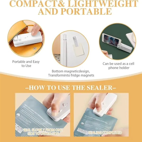 Mini Heat Sealer for Snack & Food Bags