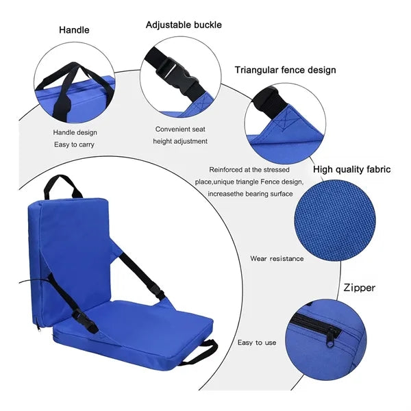 Outdoor Stadium Cushion With Backrest
