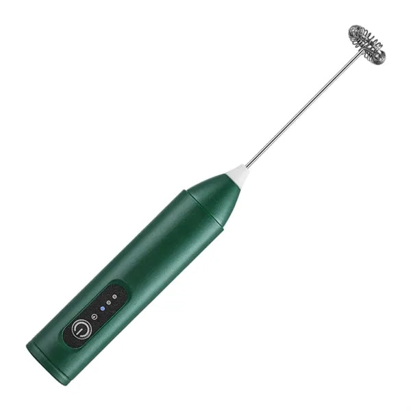 Wireless Electric Milk Frother with Dual-Spring Whisk