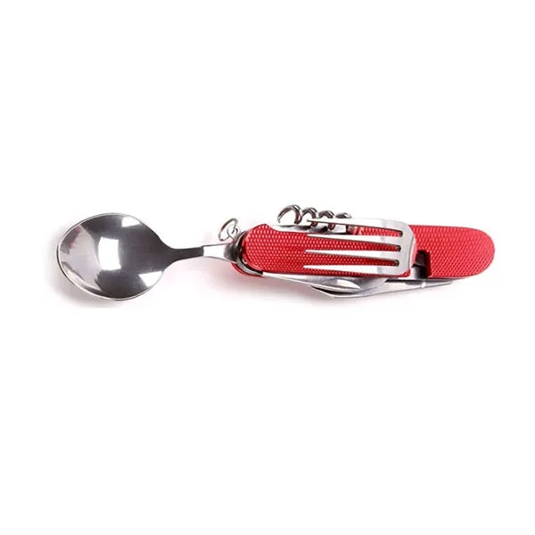 6 in 1 Folding Stainless Steel Multi Tool Tableware