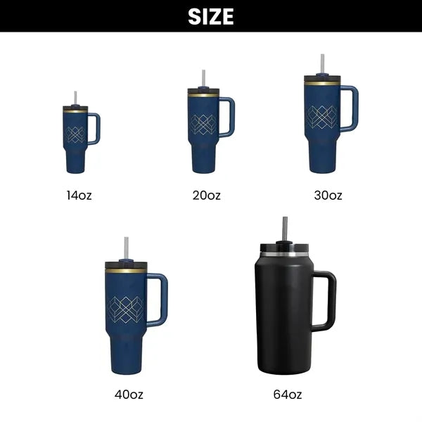 40OZ Insulated Travel Tumbler with Lid & Straw