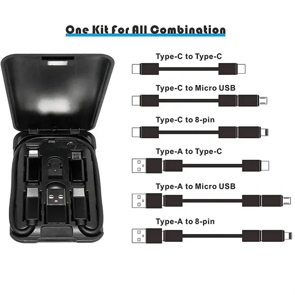 Multi-function 6 IN 1 USB Charging Cable Phone Holder