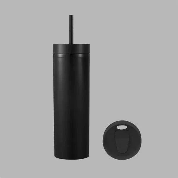 16 Oz. Simple Solid Color Plastic Straw Car Cups