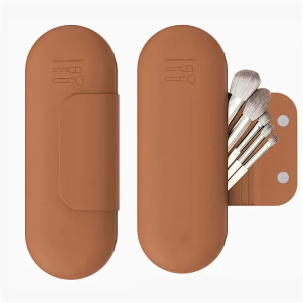 Silicone Makeup Brush Holder Travel Cosmetic Bag